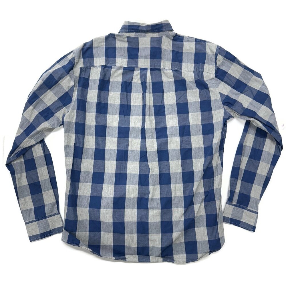 Johnnie-O Button Down‎ Shirt Mens Large Blue Gray Plaid Long Sleeve Cotton - Picture 9 of 9